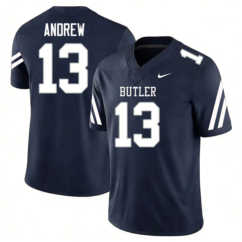 Butler Bulldogs #13 Reagan Andrew College Football Jerseys,Uniforms-Navy